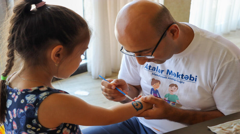 Tofig Sadikhov, a father of two girl children from Azerbaijan, loves spending time with his daughters.