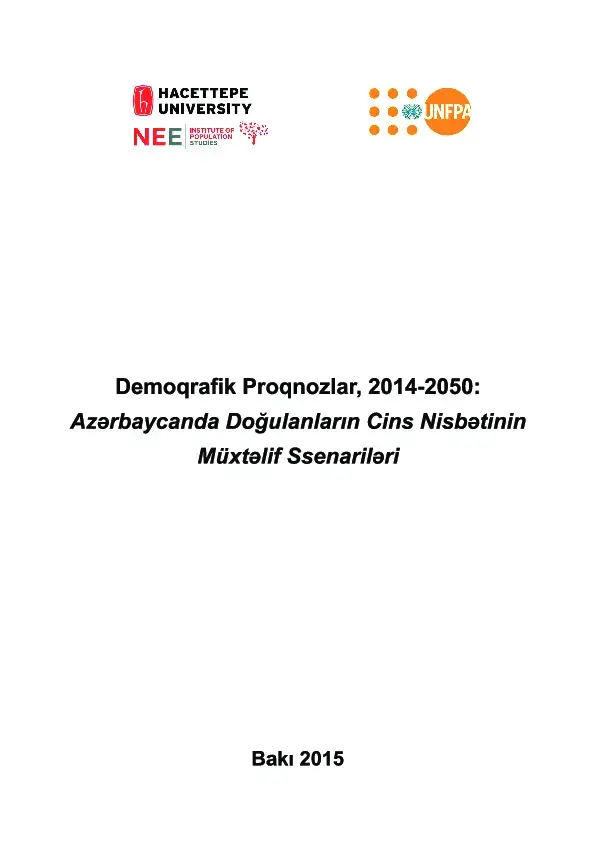 Demoqrafik Proqnozlar, 2014-2050: Azərbaycanda Doğulanların Cins Nisbətinin Müxtəlif Ssenariləri